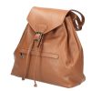 Soft Italian Genuine Leather Backpack / Rucksack , Vera Pelle  brown