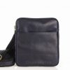 Genuine Leather Messenger Bag dark black