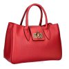 Genuine Leather Shoulder Bag Handbag Vera Pelle red